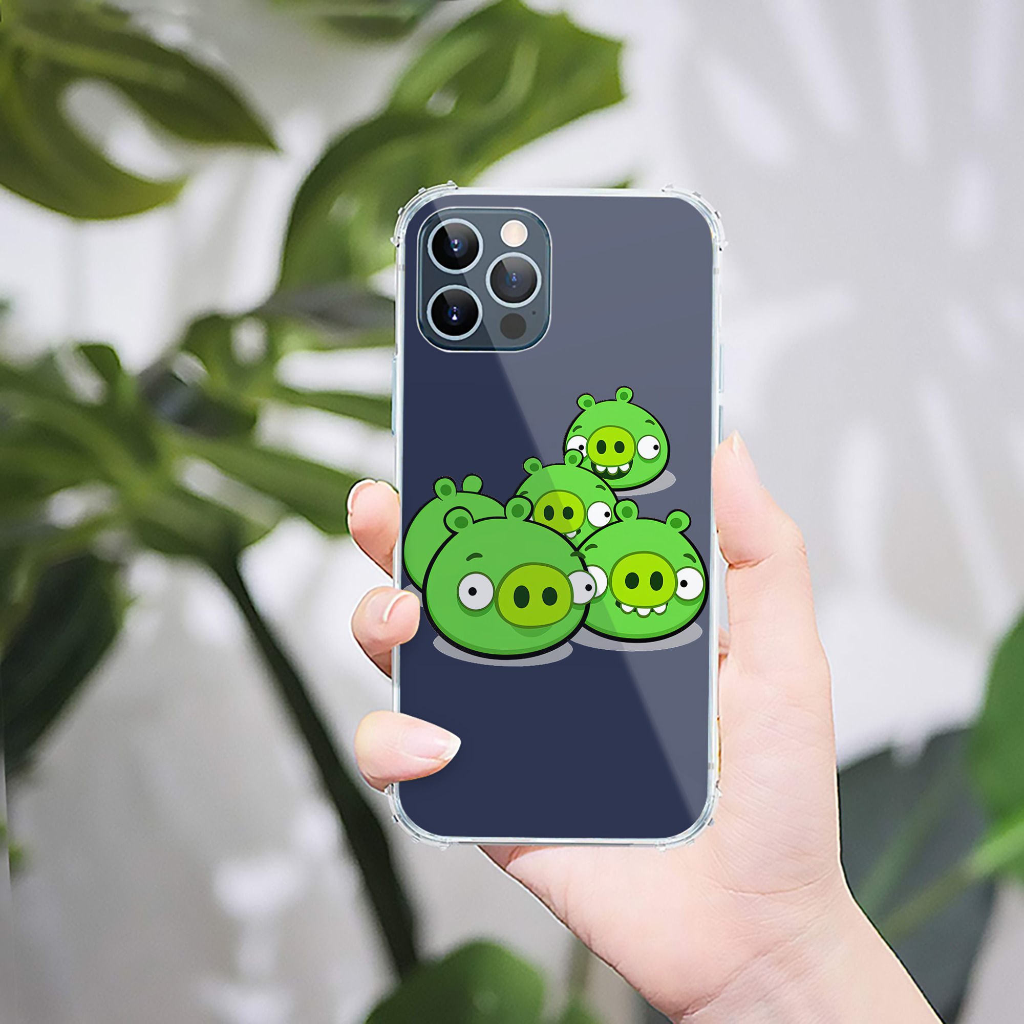 （画像用） Angry Birds アングリーバード 【iPhone 12シリーズ対応】透明スマホケース（クリアソフトケース）